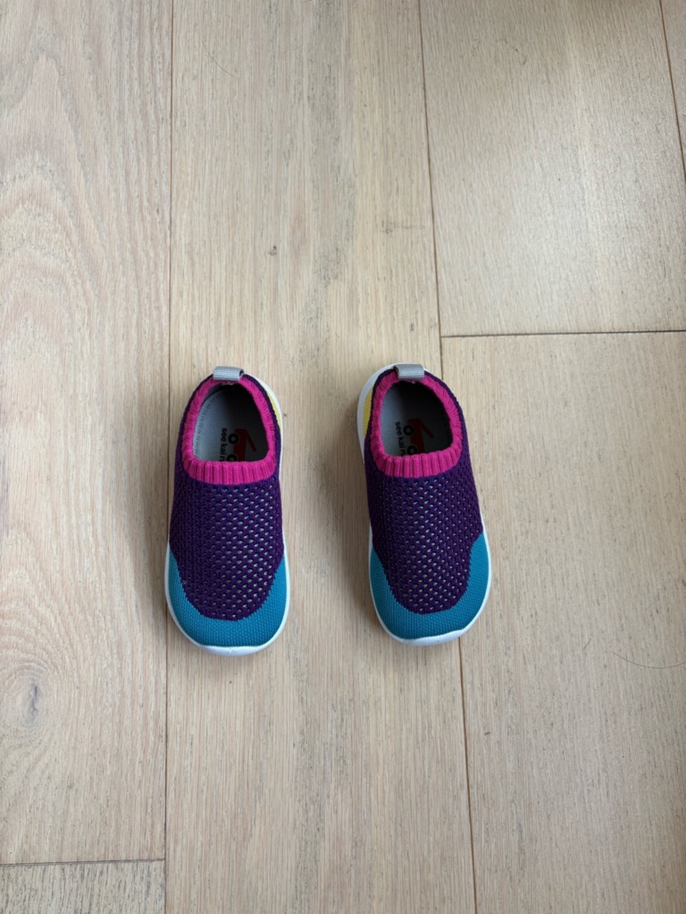 See Kai run toddler purple knit Colorblock sneakers, size 6